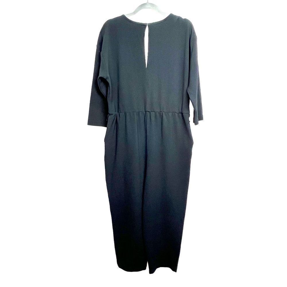 Black Textured Jumpsuit w/ Pockets & Belt Loops Size XXL